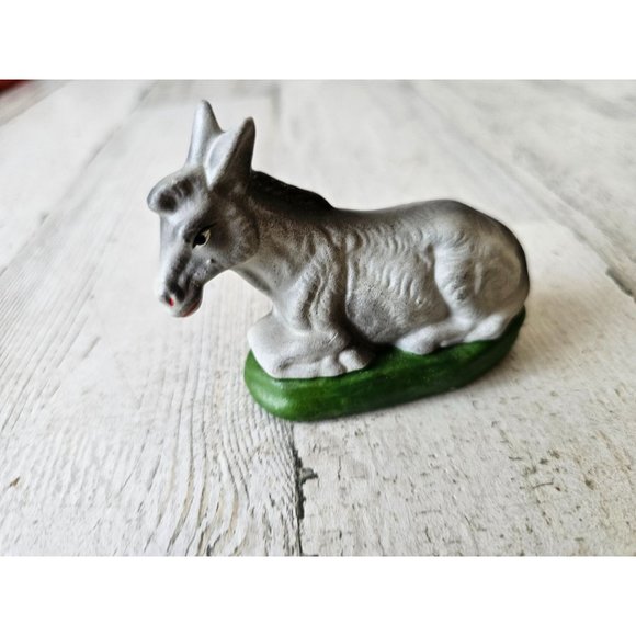 Vintage Japan donkey 19 Nativity village Xmas decor - Picture 1 of 8